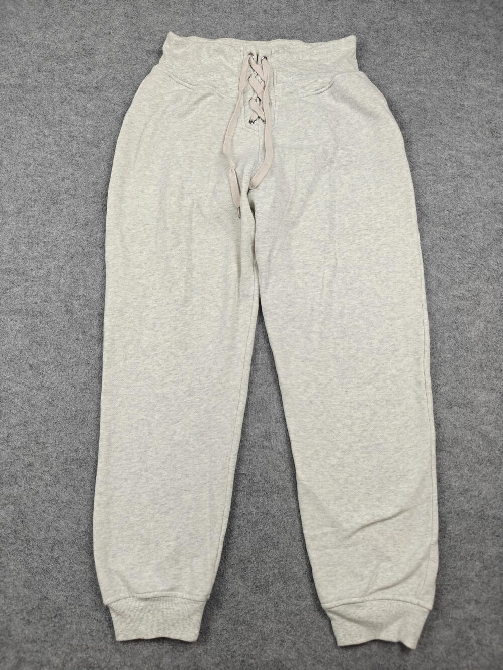 Victoria's Secret Pants Womens M Gray Jogger Drawstring Elastic Waist Fleece